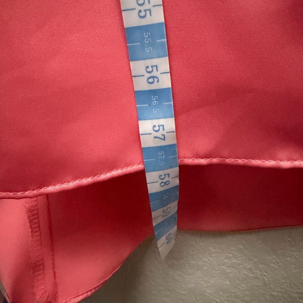 VTG 90s Y2K Dollar USA Coral Pink Satin Gown 3D Floral Beaded Halter Dress XS - Picture 8 of 15